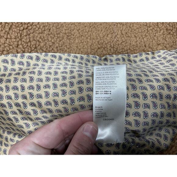 Free People We The Free Izzy Wrap Teddy Coat In Sand Size Small Tan Faux Sherpa - Picture 11 of 13